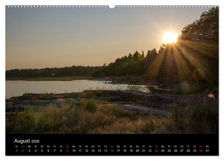 Produktbild: Wundersch&ouml;nes Schweden (Wandkalender 2026 DIN A2 quer), CALVENDO Monatskalender