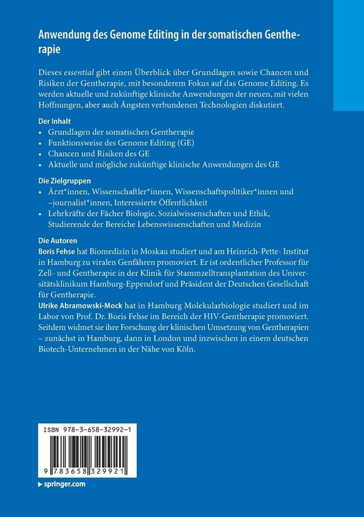 Produktbild: Anwendung des Genome Editing in der somatischen Gentherapie