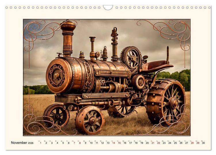 Produktbild: Steampunk Traktoren (Wandkalender 2026 DIN A3 quer), CALVENDO Monatskalender
