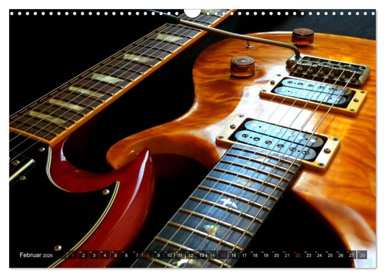 Produktbild: Gitarren Snapshots (Wandkalender 2026 DIN A3 quer), CALVENDO Monatskalender