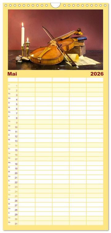 Produktbild: Familienplaner 2026 - Centralto Viola und Violino mit 5 Spalten (Wandkalender, 21 x 45 cm) CALVENDO