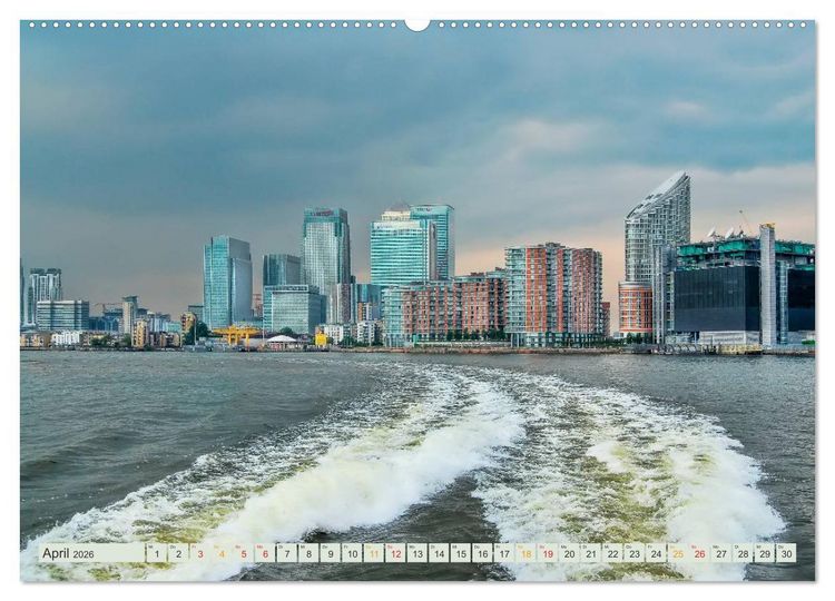 Produktbild: B&uuml;hne frei f&uuml;r London und die Themse (hochwertiger Premium Wandkalender 2026 DIN A2 quer), Kunstdruck in Hochglanz
