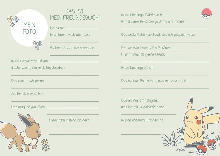 Produktbild: Pok&eacute;mon: Freundebuch - Gute Freunde bleiben ein Leben lang