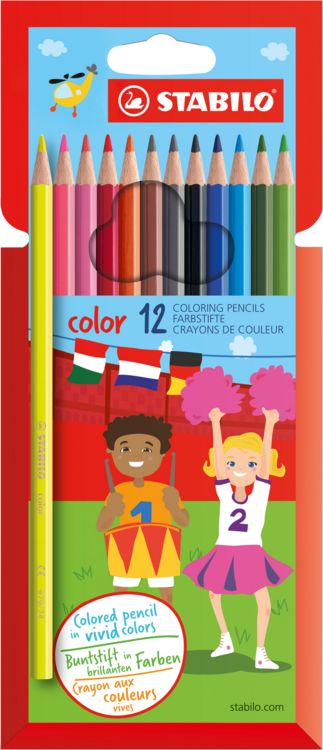 Produktbild: STABILO Buntstift color - 12er Pack - mit 12 verschiedenen Farben inklusive 2 Neonfarben