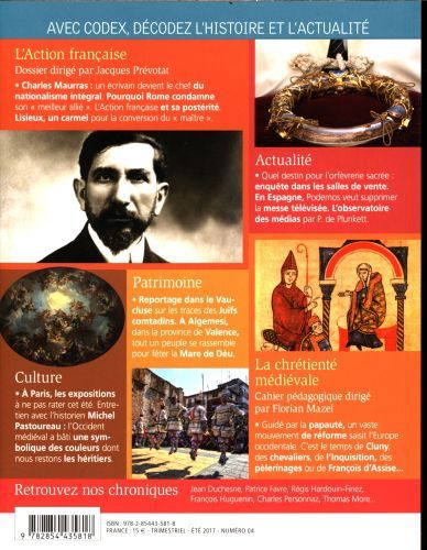 Produktbild: Codex : 2.000 ans d'aventure chr&eacute;tienne: No 4, &eacute;t&eacute; 2017