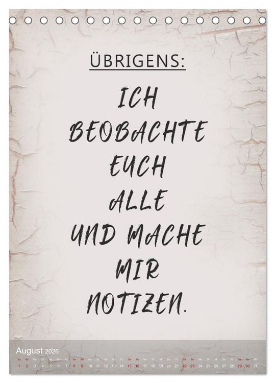 Produktbild: Ziemlich schlecht gelaunt (Tischkalender 2026 DIN A5 hoch), CALVENDO Monatskalender