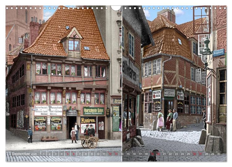 Produktbild: Hamburg zur Kaiserzeit - Fotos neu restauriert und koloriert (Wandkalender 2026 DIN A3 quer), CALVENDO Monatskalender