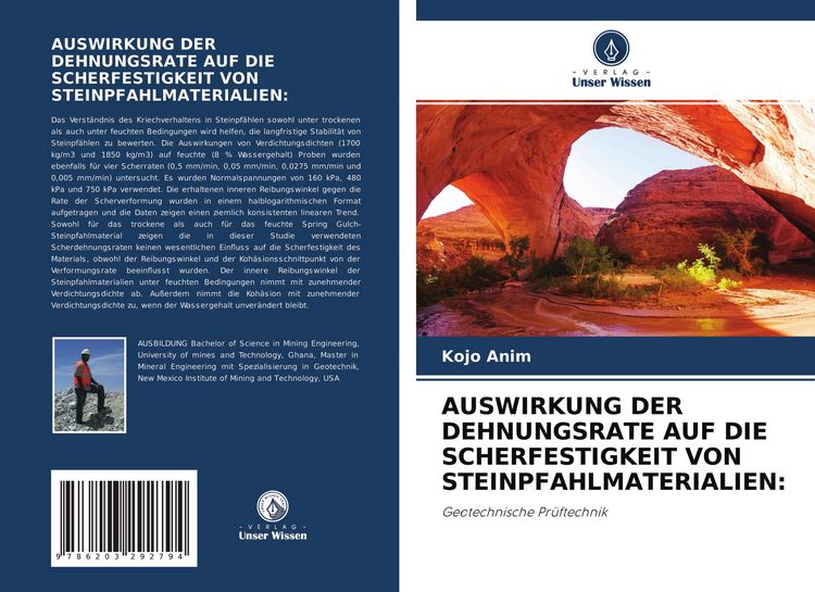 Produktbild: Auswirkung der Dehnungsrate Auf die Scherfestigkeit von Steinpfahlmaterialien: