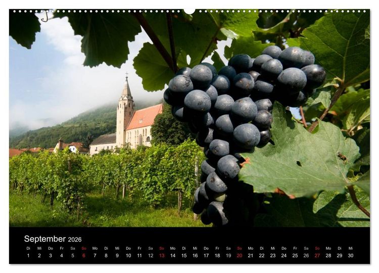 Produktbild: Wachau, Wachau, du Tr&auml;umerin (hochwertiger Premium Wandkalender 2026 DIN A2 quer), Kunstdruck in Hochglanz