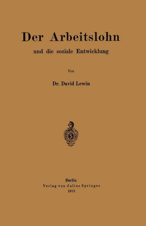 Produktbild: Der Arbeitslohn und die soziale Entwicklung