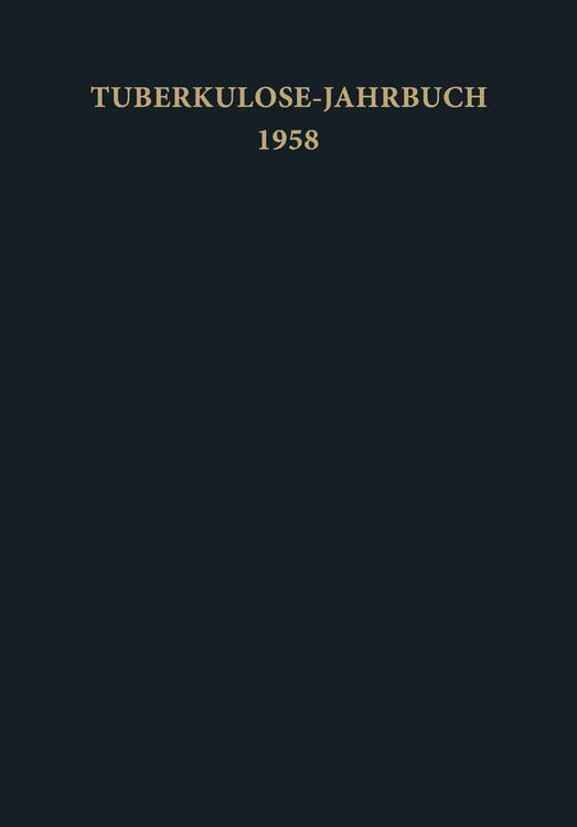 Produktbild: Tuberkulose-Jahrbuch 1958