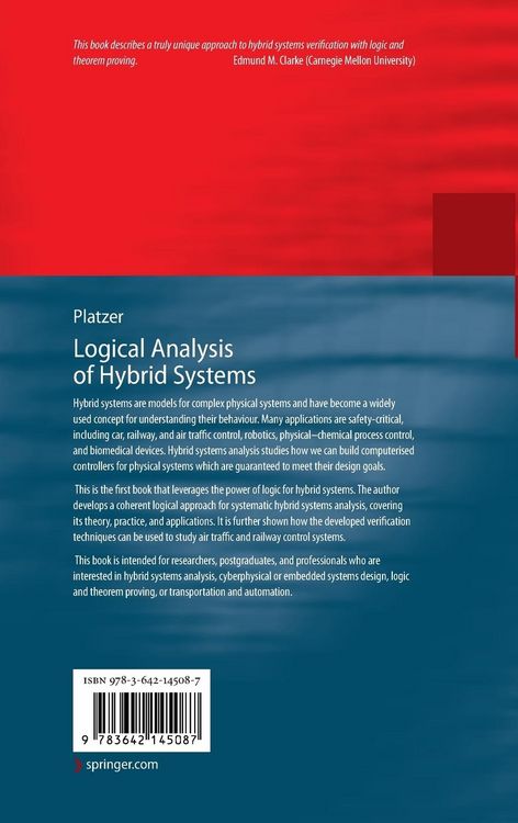 Produktbild: Logical Analysis of Hybrid Systems