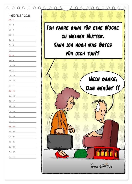 Produktbild: Trumix Cartoons - Autsch, das tut weh! (Wandkalender 2026 DIN A4 hoch), CALVENDO Monatskalender