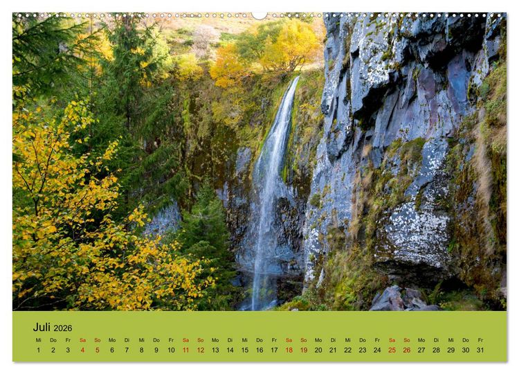Produktbild: Naturparadies Auvergne (Wandkalender 2026 DIN A2 quer), CALVENDO Monatskalender
