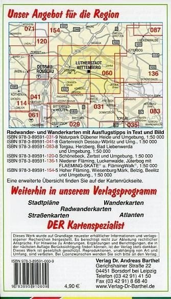 Produktbild: Radwander- und Wanderkarte Lutherstadt Wittenberg und Umgebung