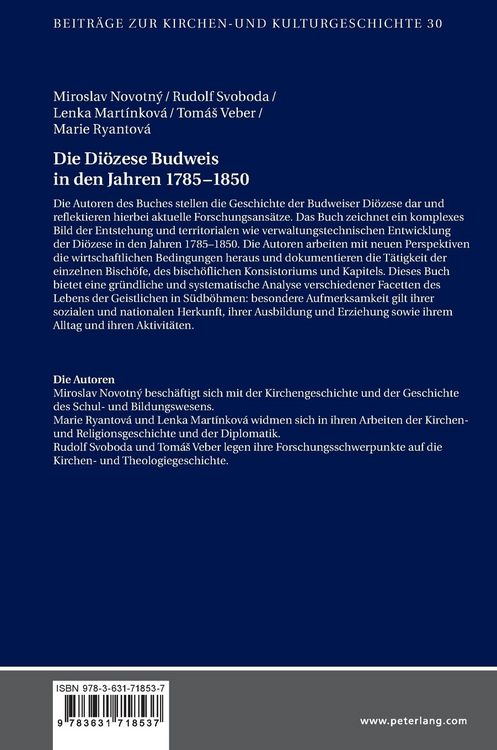Produktbild: Die Di&ouml;zese Budweis in den Jahren 1785&ndash;1850