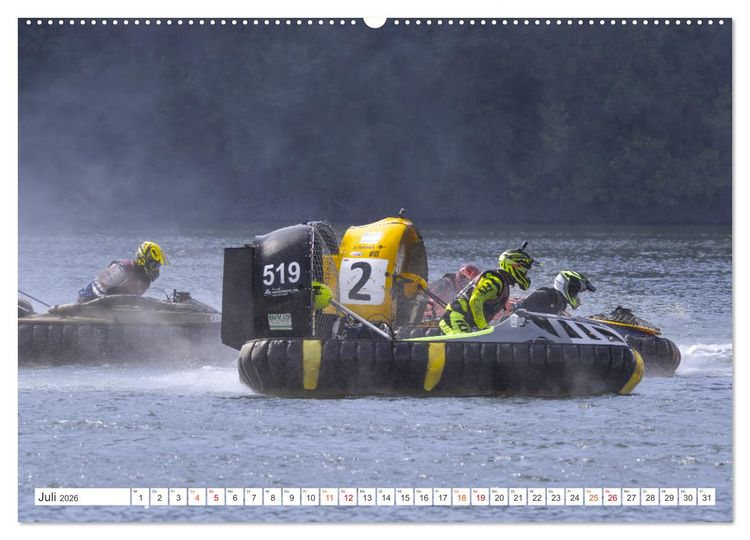 Produktbild: Hovercraft Formel 1 Weltmeisterschaft (hochwertiger Premium Wandkalender 2026 DIN A2 quer), Kunstdruck in Hochglanz