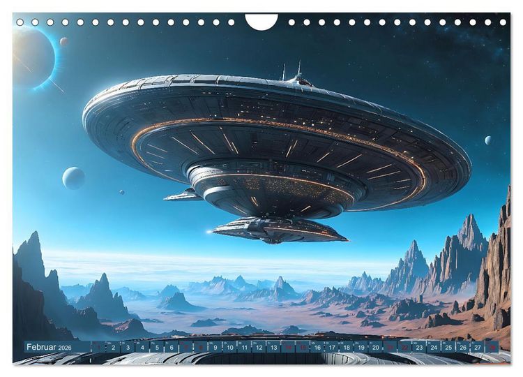 Produktbild: Alien Starships (Wandkalender 2026 DIN A4 quer), CALVENDO Monatskalender