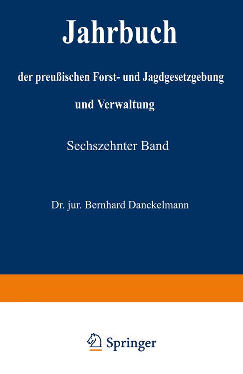 Produktbild: Jahrbuch der Preu&szlig;ischen Forst- und Jagdgesetzgebung und Verwaltung