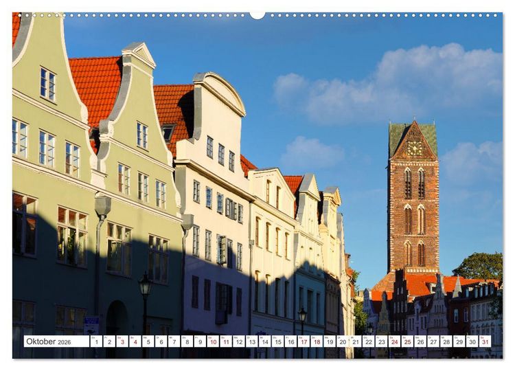 Produktbild: Unser sch&ouml;nes Wismar (hochwertiger Premium Wandkalender 2026 DIN A2 quer), Kunstdruck in Hochglanz