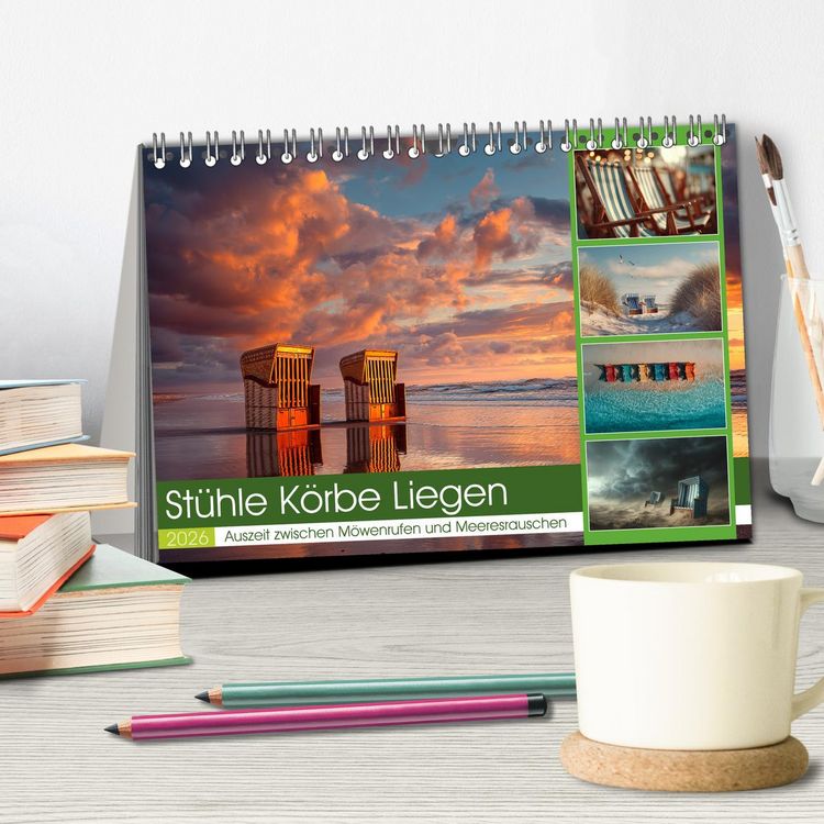 Produktbild: St&uuml;hle K&ouml;rbe Liegen (Tischkalender 2026 DIN A5 quer), CALVENDO Monatskalender