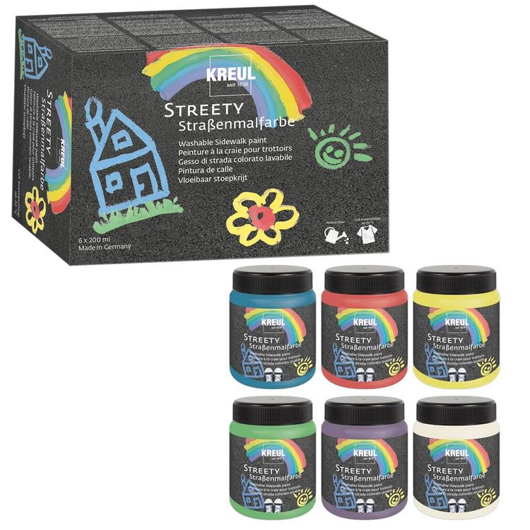 Produktbild: KREUL Streety Stra&szlig;enmalfarbe 6er Set 200 ml