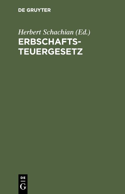 Produktbild: Erbschaftsteuergesetz