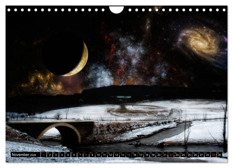 Produktbild: Ansichten des Weltraums (Wandkalender 2026 DIN A4 quer), CALVENDO Monatskalender