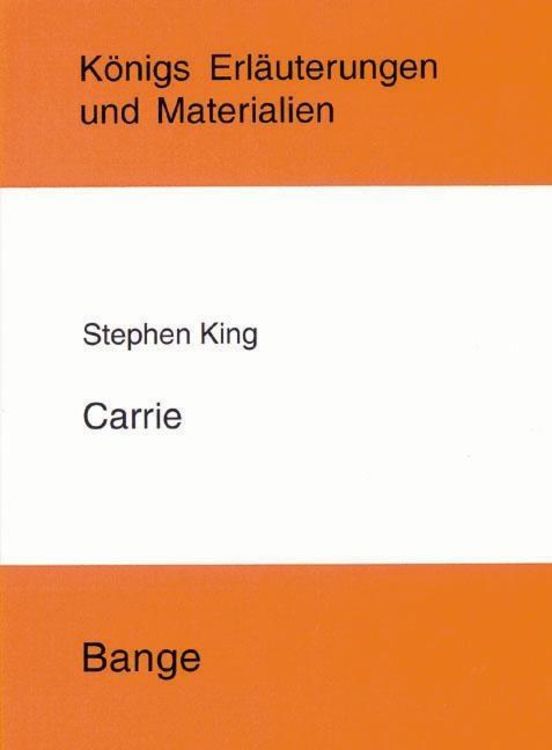 Produktbild: Carrie. Textanalyse und Interpretation.