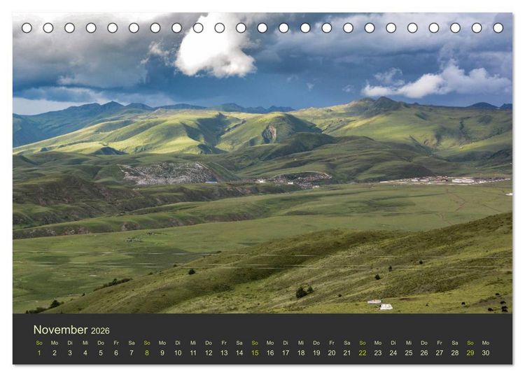 Produktbild: Kham - Tibets abgelegenes Hochland (Tischkalender 2026 DIN A5 quer), CALVENDO Monatskalender