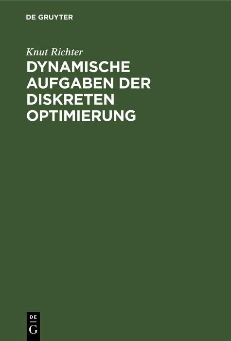 Produktbild: Dynamische Aufgaben der diskreten Optimierung