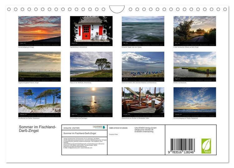 Produktbild: Sommer im Fischland-Dar&szlig;-Zingst (Wandkalender 2026 DIN A4 quer), CALVENDO Monatskalender