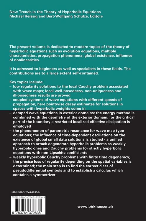 Produktbild: New Trends in the Theory of Hyperbolic Equations