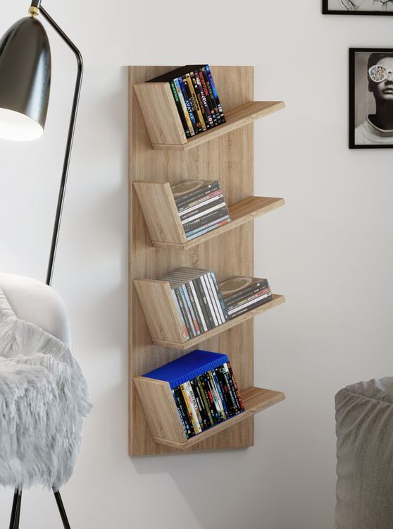 Produktbild: Holz Wandregal H&auml;ngeregal Regal Deko Board Lansi