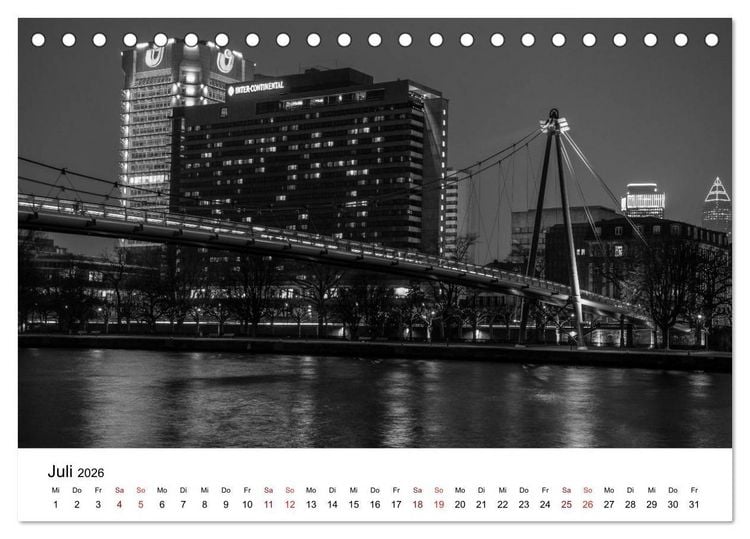 Produktbild: Frankfurt am Main bei Tag und Nacht (Tischkalender 2026 DIN A5 quer), CALVENDO Monatskalender