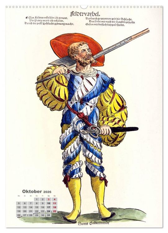 Produktbild: Landsknechte und Soldaten: Historische Uniformen (hochwertiger Premium Wandkalender 2026 DIN A2 hoch), Kunstdruck in Hochglanz