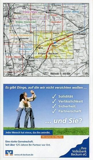 Produktbild: Beckum, KVplan, Radkarte/Wanderkarte/Stadtplan, 1:25.000 / 1:15.000 / 1:5.000