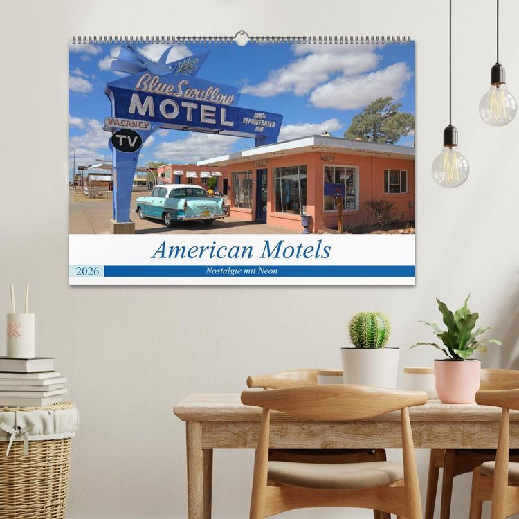 Produktbild: American Motels - Nostalgie mit Neon (Wandkalender 2026 DIN A2 quer), CALVENDO Monatskalender