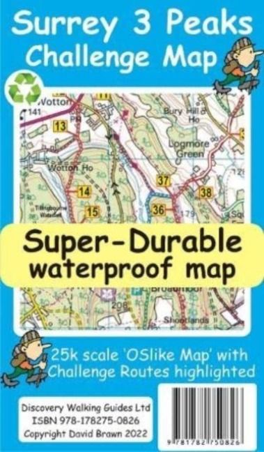 Produktbild: Surrey 3 Peaks Challenge Map and Guide