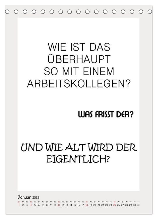 Produktbild: Spr&uuml;chekalender. Witziges f&uuml;rs B&uuml;ro (Tischkalender 2026 DIN A5 hoch), CALVENDO Monatskalender
