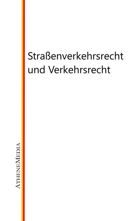 Produktbild: Stra&szlig;enverkehrsrecht und Verkehrsrecht