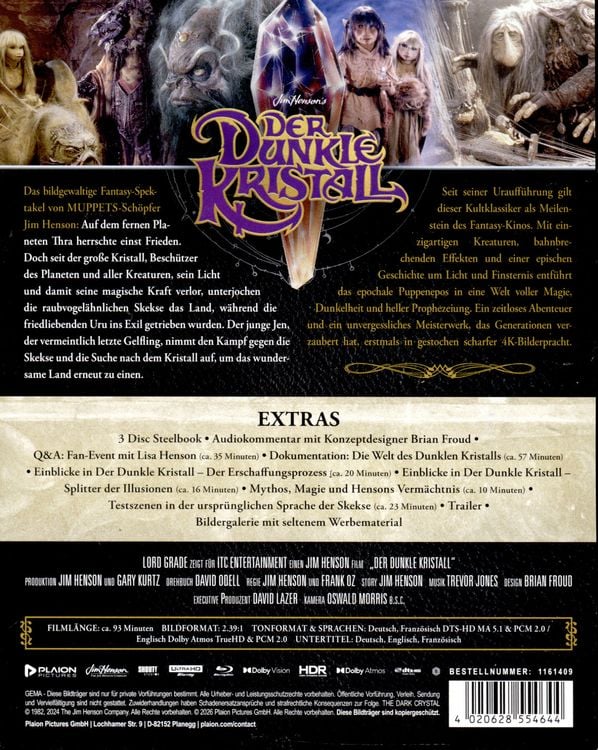 Produktbild: Der dunkle Kristall - Steelbook (4K Ultra HD+2 Blu-rays)