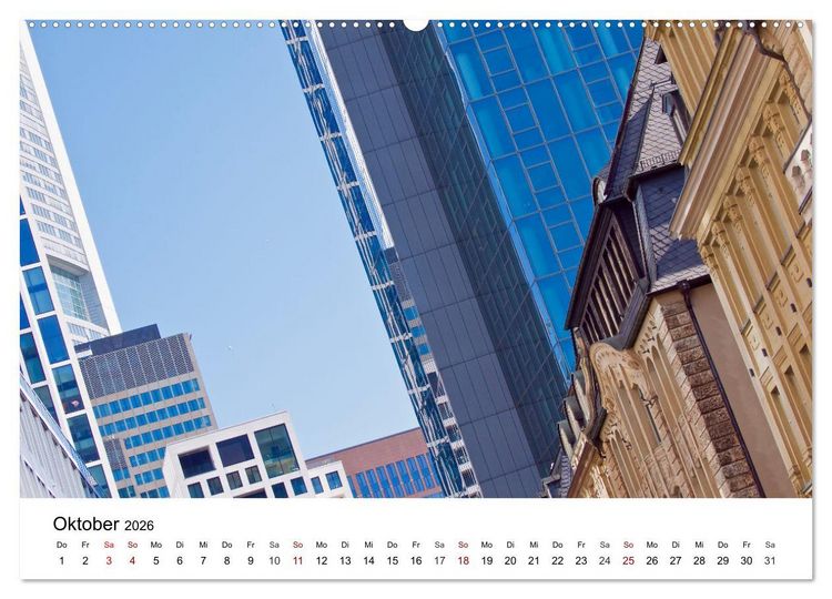 Produktbild: Frankfurt am Main - Fassaden (hochwertiger Premium Wandkalender 2026 DIN A2 quer), Kunstdruck in Hochglanz
