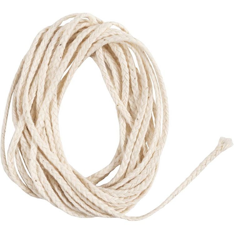 Creativ Company Docht, geeignet für getauchte Kerzen, Durchmesser 1522mm und geformte Kerzen (Durchmesser 4060mm), 3m/1Packung, 100 g kaufen