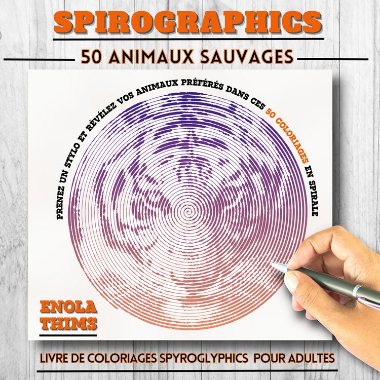 Produktbild: Spirographics : Livre De Coloriages Spyroglyphics Pour Adultes - 50 Animaux Sauvages