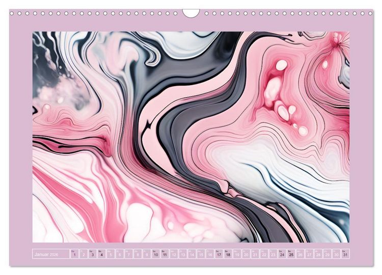 Produktbild: Farbenfrohe Marmorierungen (Wandkalender 2026 DIN A3 quer), CALVENDO Monatskalender