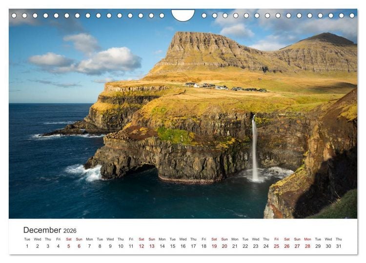 Produktbild: Autumn light at Faroe island (Wall Calendar 2026 DIN A4 landscape), CALVENDO 12 Month Wall Calendar