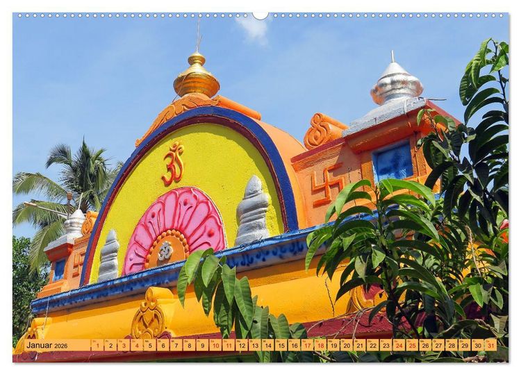 Produktbild: Indien - Goa Hindus Hippies Hare-Krishna (hochwertiger Premium Wandkalender 2026 DIN A2 quer), Kunstdruck in Hochglanz