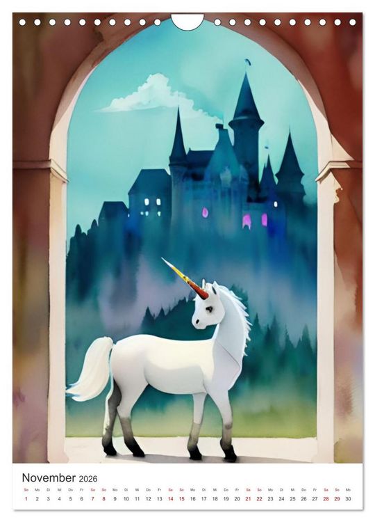 Produktbild: Jeder braucht ein Einhorn in seinem Leben - Bildergeschichte f&uuml;r Kinder (Wandkalender 2026 DIN A4 hoch), CALVENDO Monatskalender
