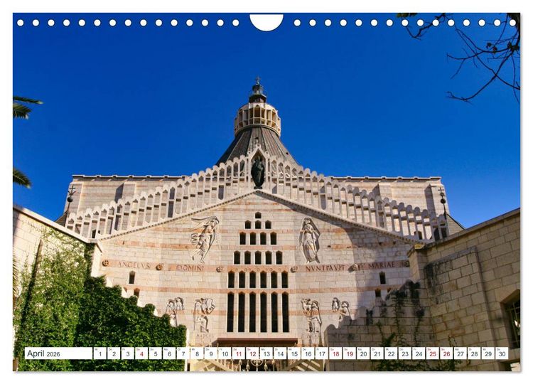 Produktbild: Biblische Orte in Israel mit Bibelstellen (Wandkalender 2026 DIN A4 quer), CALVENDO Monatskalender